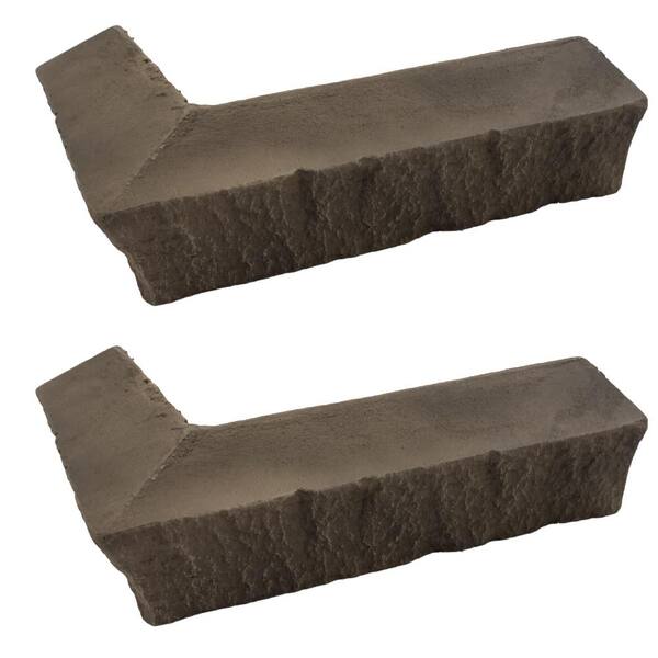 GenStone Stacked Stone 3-1/4 in. x 3-1/2 in. x 11-3/4 in. Kenai Faux Corner Ledger (2-Pack)