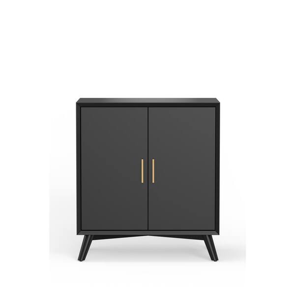 Alpine Furniture Flynn Small Bar Black 966BLK17 The Home Depot