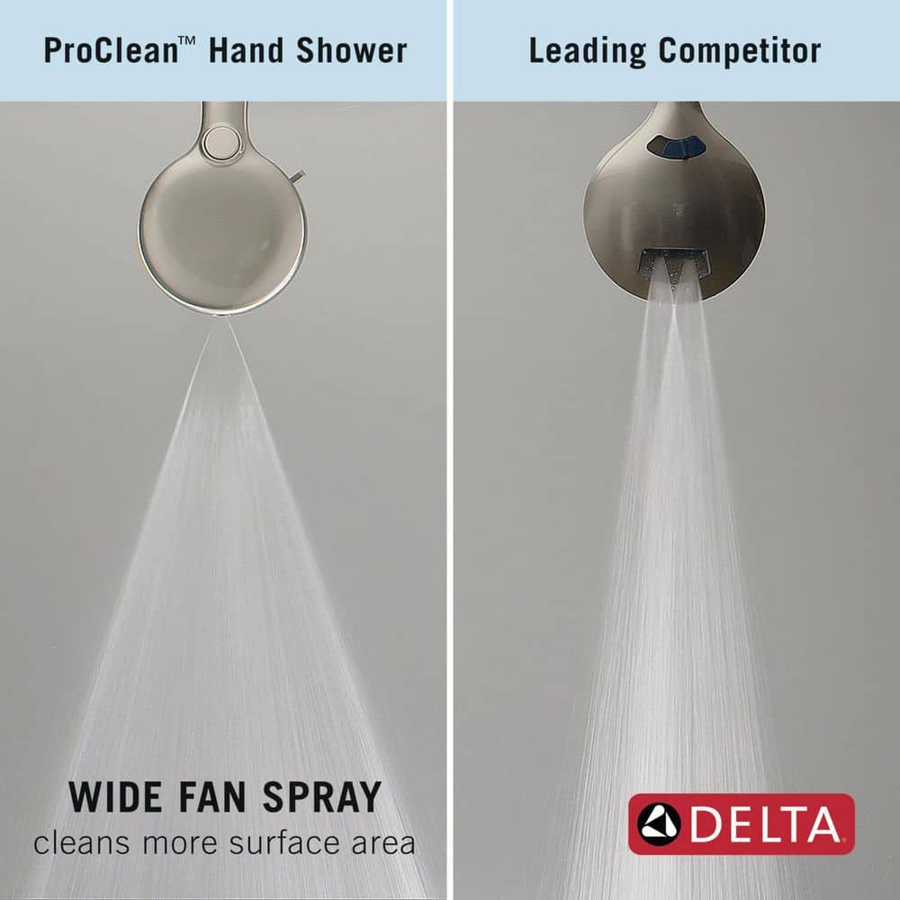 Brushed Nickel Dual Shower Head with Handheld and Rain Options