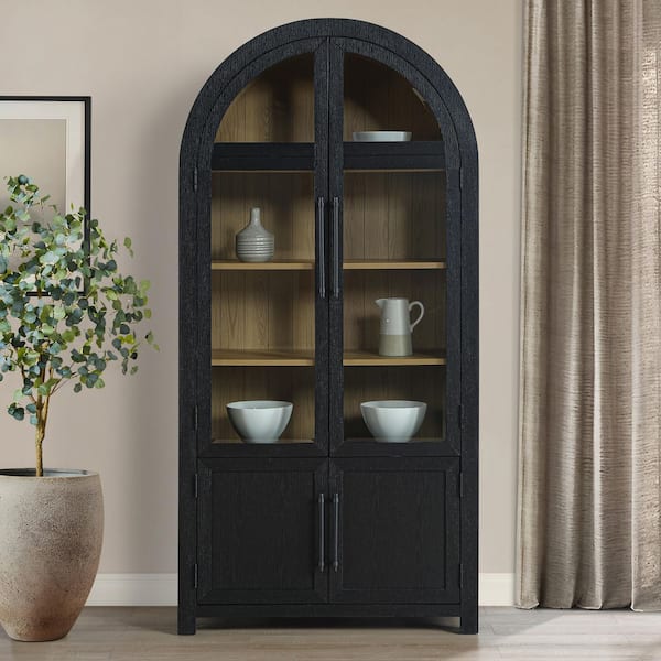Magnolia Black 39 in. Display Cabinet