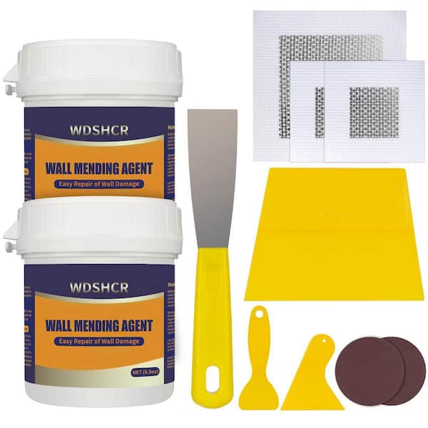 Drywall Repair Kit with 8.5 oz. White Wall Repair Putty and Scraper for Home (2-Pack)