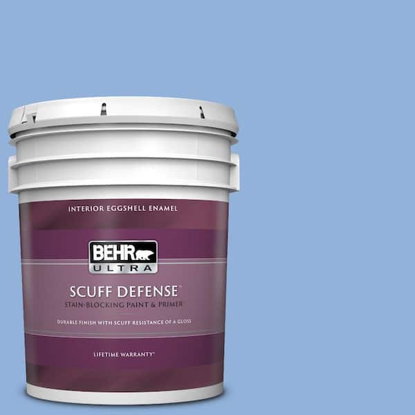 BEHR ULTRA 5 gal. #580B-5 Cornflower Blue Extra Durable Eggshell Enamel Interior Paint & Primer