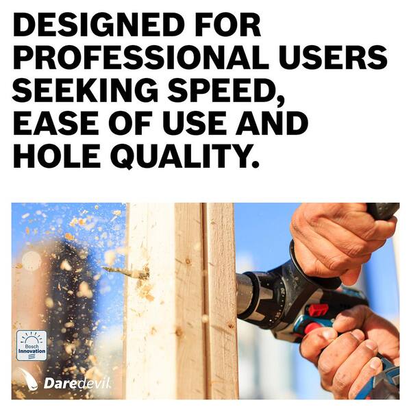 thumbnail image 2 of Bosch DSBE1012 12" Extension For Daredevil Hex Shank Wood Spade Drill Bit 2 of 5