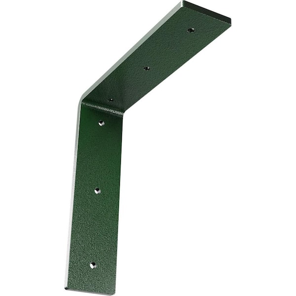 Ekena Millwork 2 in. x 8 in. x 8 in. Steel Hammered Deep Green Hamilton Bracket