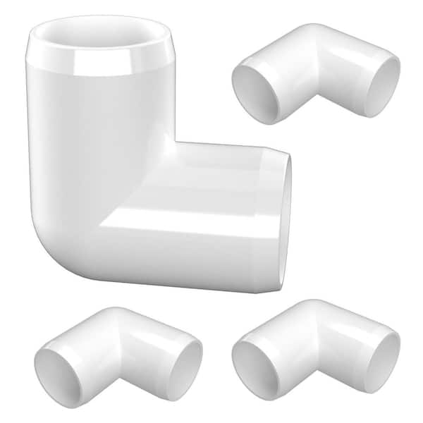 Formufit 1-1/4 in. Furniture Grade PVC 90-Degree Elbow in White (4-Pack)