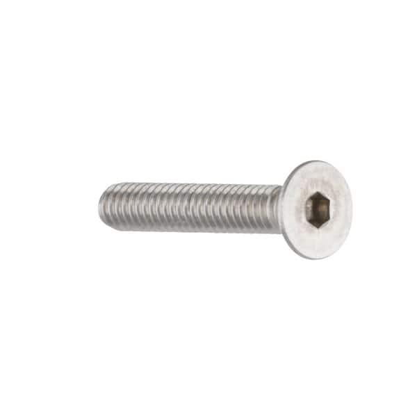 Full Thread Flat Head Socket Cap Screw Connection Bolts 304 Stainless Steel 1/4-20 x 1/2 Bright Finish 30 PCS Furniture Bolts 