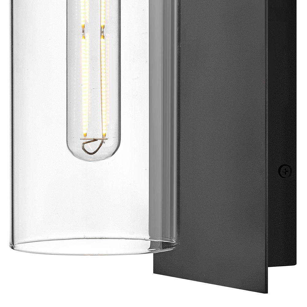 Lane Black and Clear Glass Dimmable Wall Sconce