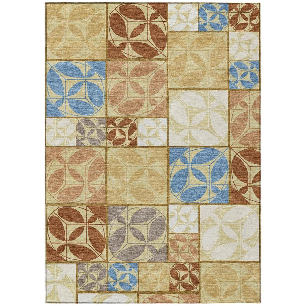 Chantille Machine Washable Indoor/Outdoor Abstract ACN2626 Wheat 3 ft. x 5 ft. Area Rug price history on PriceWatchPro