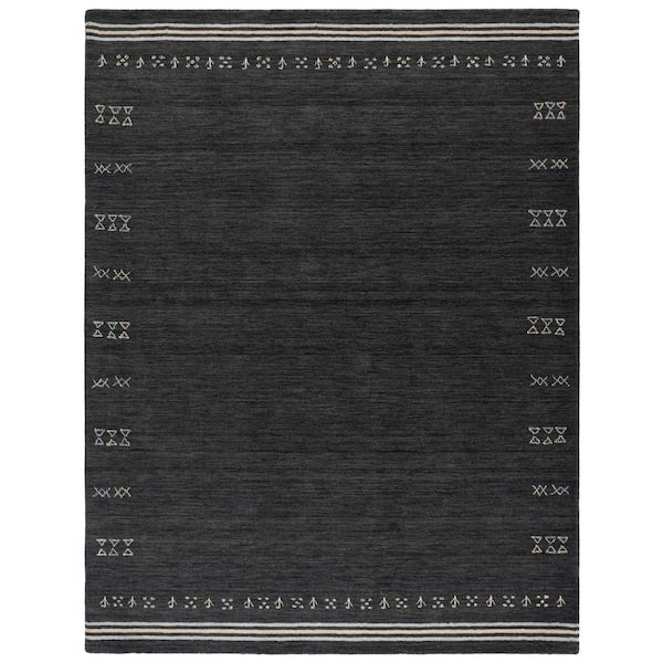 Himalaya 9 ft. x 12 ft. Charcoal Tribal Area Rug