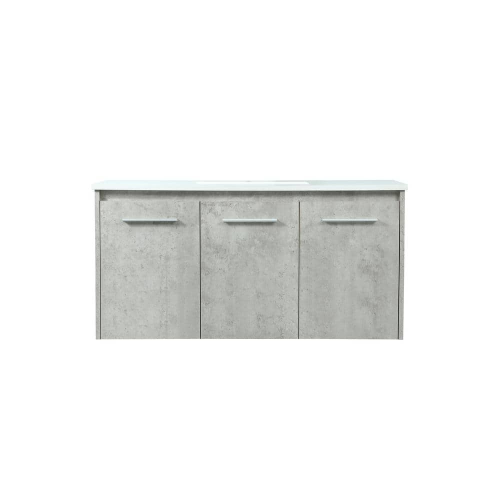 Simply Living 40 in. W x 18 in. D x 19.7 in. H Bath Vanity in Concrete Grey