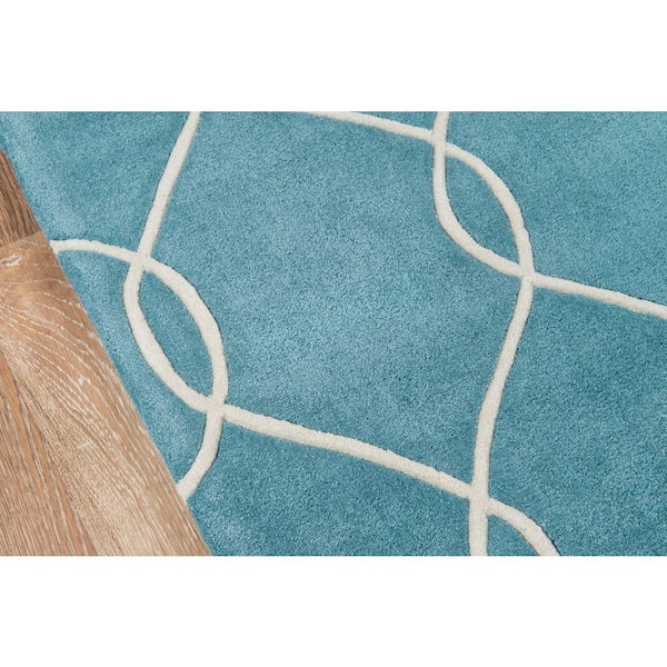 Bliss Teal 2 ft. x 8 ft. Indoor Runner Rug