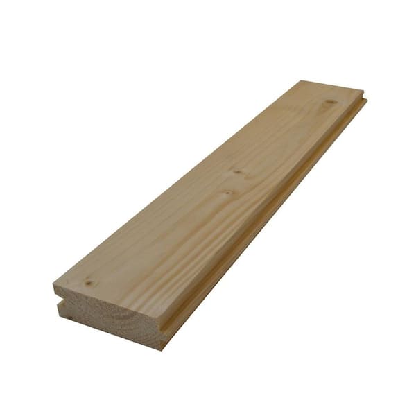 Unbranded 5/4 in. x 4 in. x 10 ft. Tongue and Groove Pine Decking Board