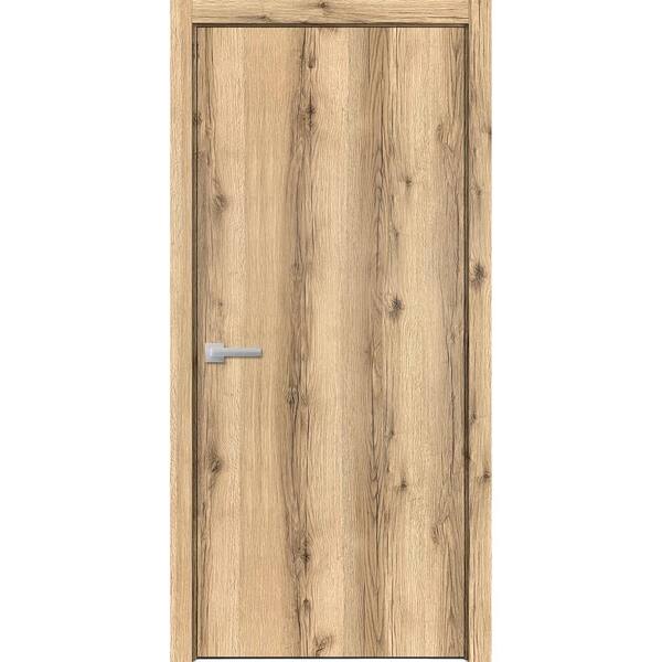 Sartodoors 0010 28 in. x 96 in. Flush No Bore Oak Finished Pine Wood Interior Door Slab with Hardware