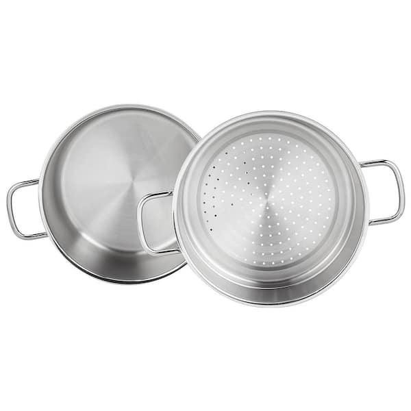Korkmaz Alfa 9 Piece Stainless Steel Mirror Polish Cookware Set, Silver