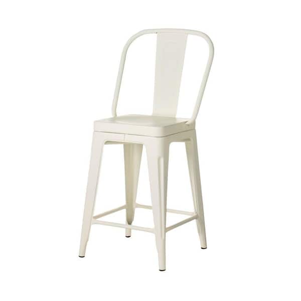 Unbranded Garden 40 in. H Ivory Counter Height Stool