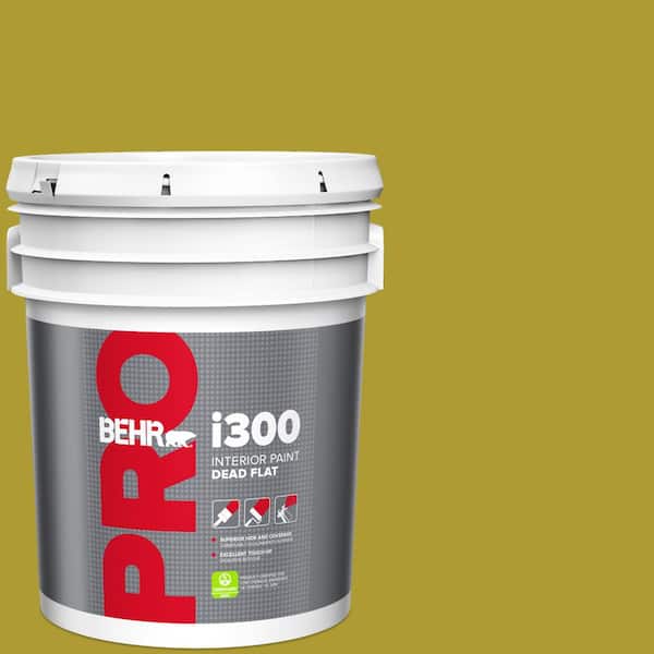BEHR PRO 5 gal. #P330-7 Luscious Lime Dead Flat Interior Paint