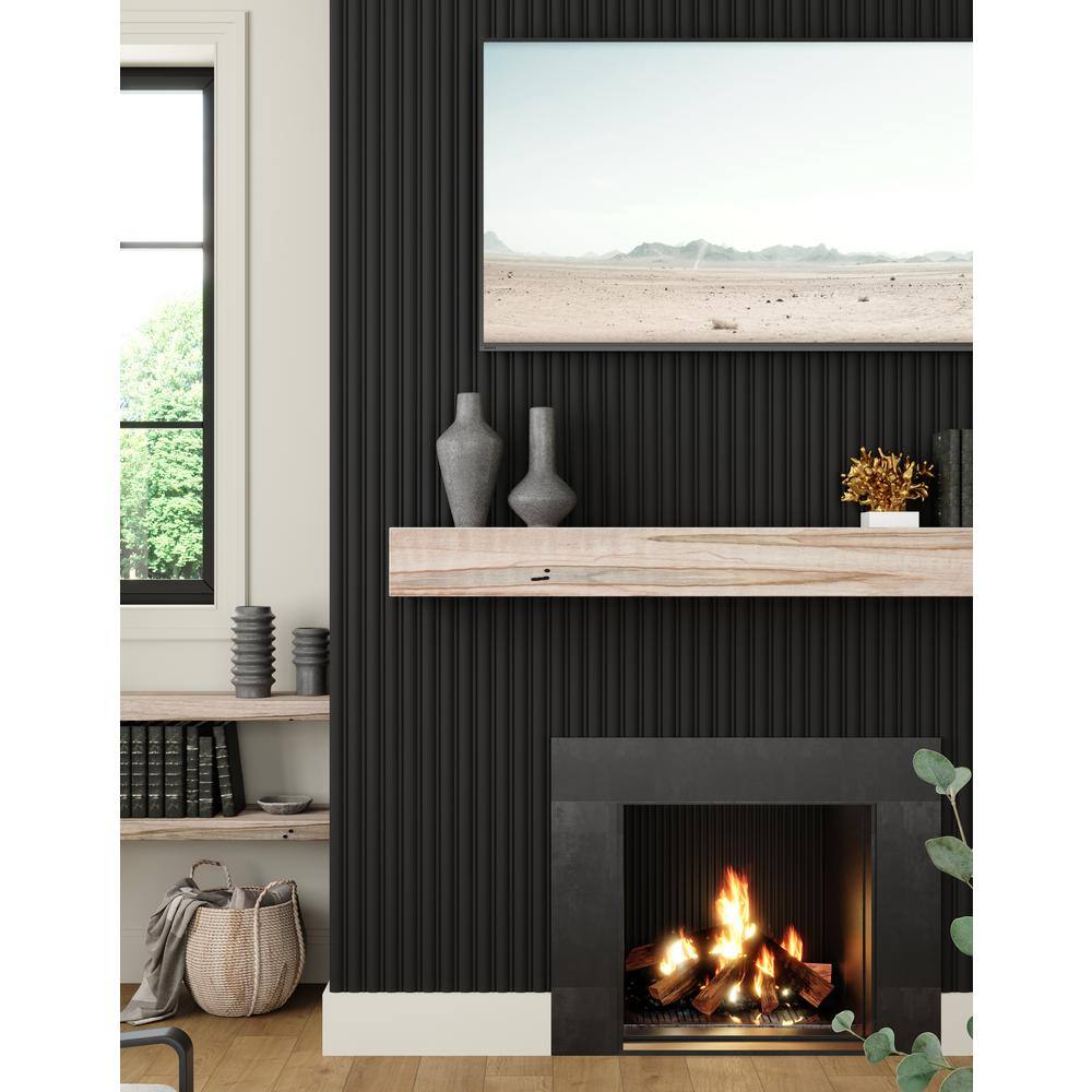 5" x 47.5" Unfinished Beige Hardwood Reeded Wall Panel