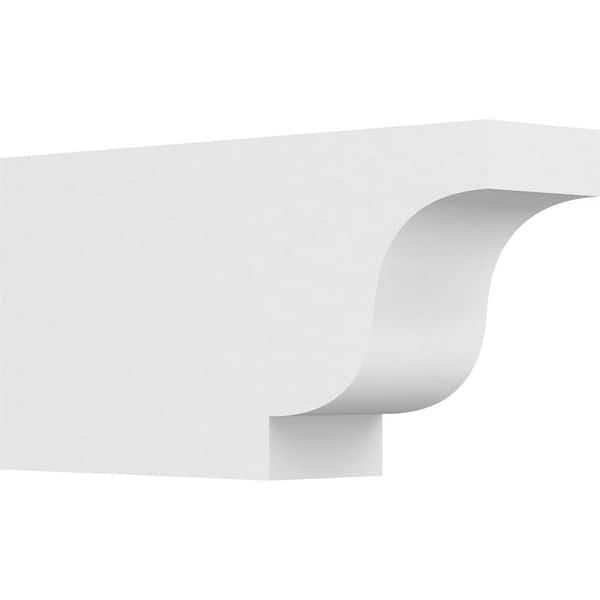 Ekena Millwork 4 in. x 8 in. x 16 in. Standard Newport Architectural Grade PVC Rafter Tail Brace