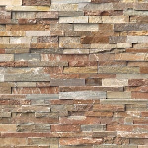 Golden White Ledger Panel 6 in. x 24 in. Natural Quartzite Floor and Wall Tile (4 sq. ft./case)