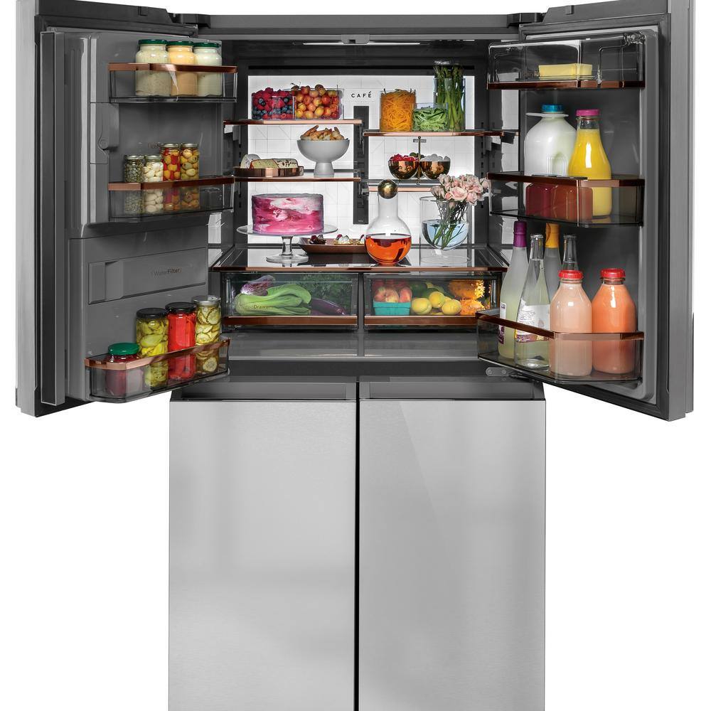 Buy 27.4 cu. ft. Smart 4Door Quad French Door Refrigerator in Platinum