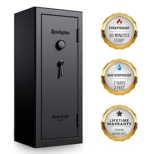 Gun Club 20 Plus 2-Gun Fireproof and Waterproof Gun Safe with Electronic Lock, Black Gloss Hammertone