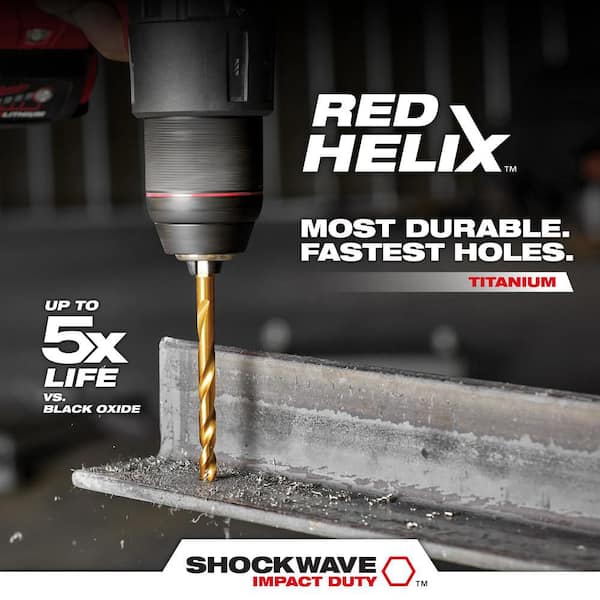 Milwaukee SHOCKWAVE 1/4 in. Titanium Twist Drill Bit 48-89-4613