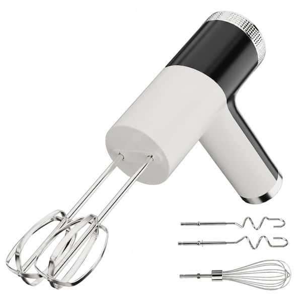 Cordless Electric Hand Mixer with 9 Speeds, Whisk, Dough Hook and Mixing Rod for Baking and Blending