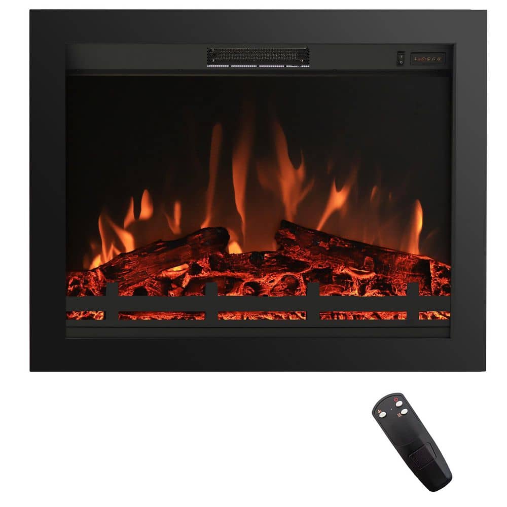 34.2 in. Front Width Electric Fireplace Insert, Realistic Flames, 4-Flame Brightness, 750/1500-Watt Heat price history on PriceWatchPro
