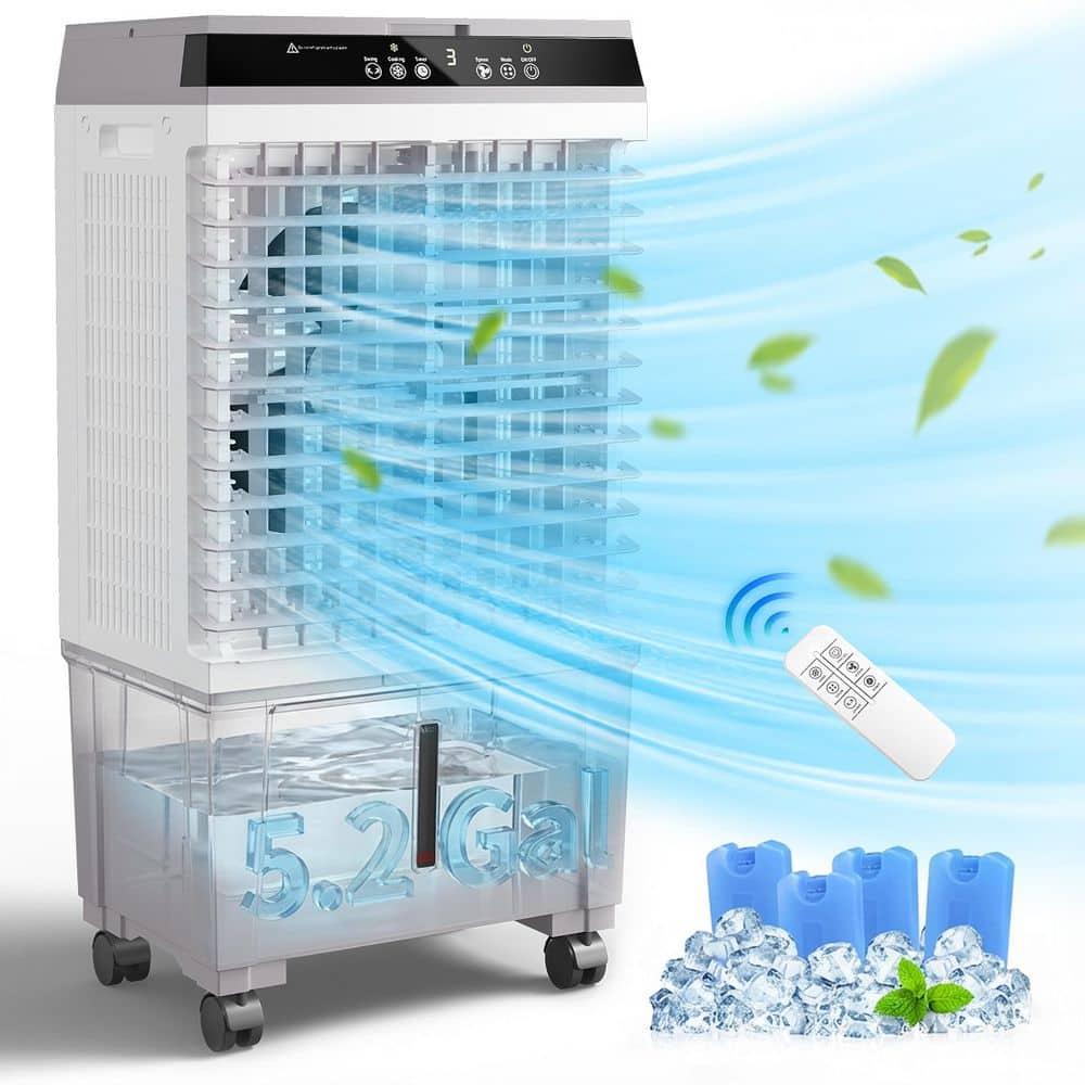 1800 CFM 3-Speed Portable Evaporative Air Cooler Fan Humidifier Swamp Cooler Air Conditioner Evap Cooler for Garage Yard price history on PriceWatchPro