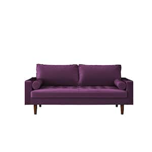 Womble 69.7 in. Egg Plant Velvet 2-Seater Lawson Sofa with Square Arms