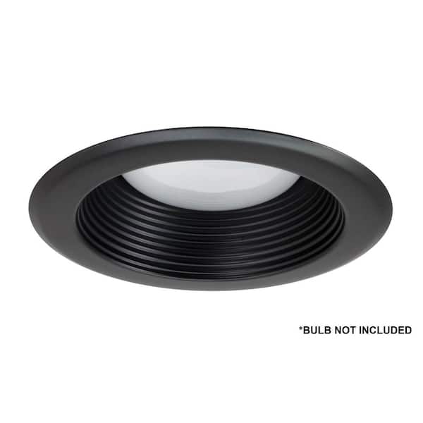 NICOR 5 in. Black Recessed Baffle Trim 15511BK - The Home Depot