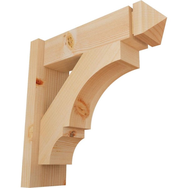 Ekena Millwork 6 in. x 18 in. x 18 in. Douglas Fir Balboa Arts and Crafts Smooth Outlooker