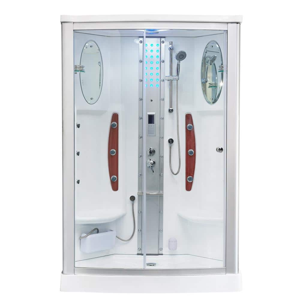 Mesa WS-803A Clear Glass Walk-In Steam Shower Kit
