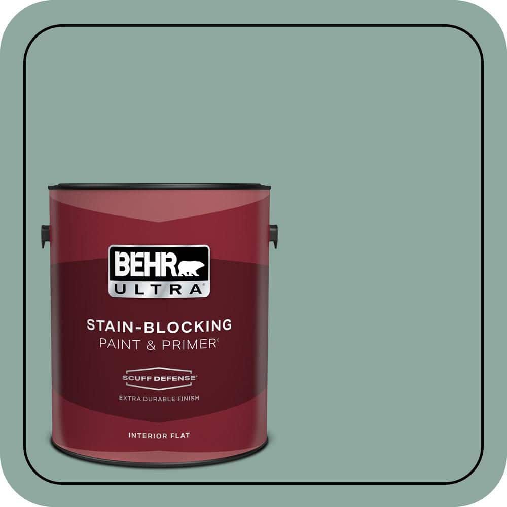1 gal. #S430-4 Green Meets Blue Extra Durable Flat Interior Paint & Primer price history on PriceWatchPro