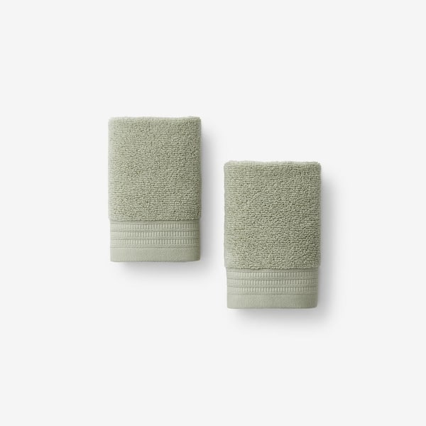The Company Store Company Cotton Plush Spa Solid Willow Cotton Wash Cloth (Set of 2)