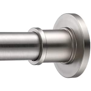 Sturdy 60 in. Stainless Steel Shower Curtain Rod - Rustproof Non-Slip, Brushed Nickel