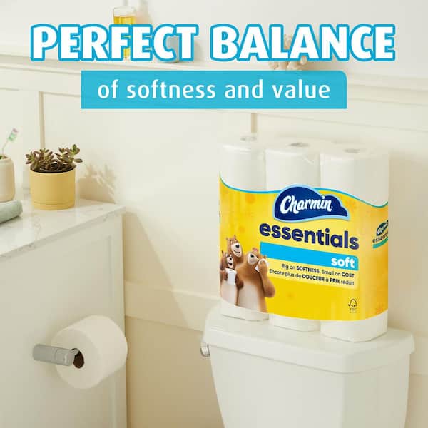 Essentials Soft Toilet Paper Rolls (36 Mega Rolls)