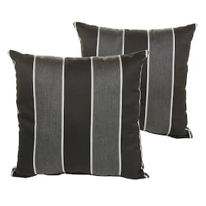 La Jolla Outdoor Striped Water Resistant Square Throw Pillows - Set of 4  Black/White -, 1 unit - Fry's Food Stores