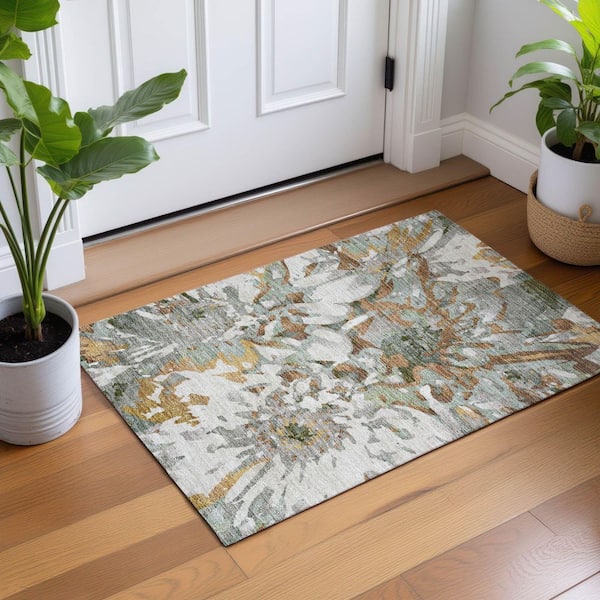 Chantille Machine Washable Indoor/Outdoor Abstract ACN2340 Copper 2 ft. x 3 ft. Accent Rug