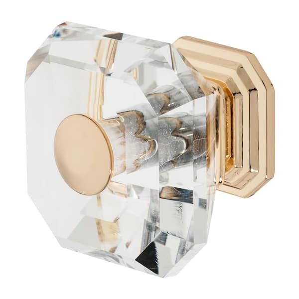 Wisdom Stone Clubhouse 1-5/16 in. Polished Gold with Crystal Cabinet Knob
