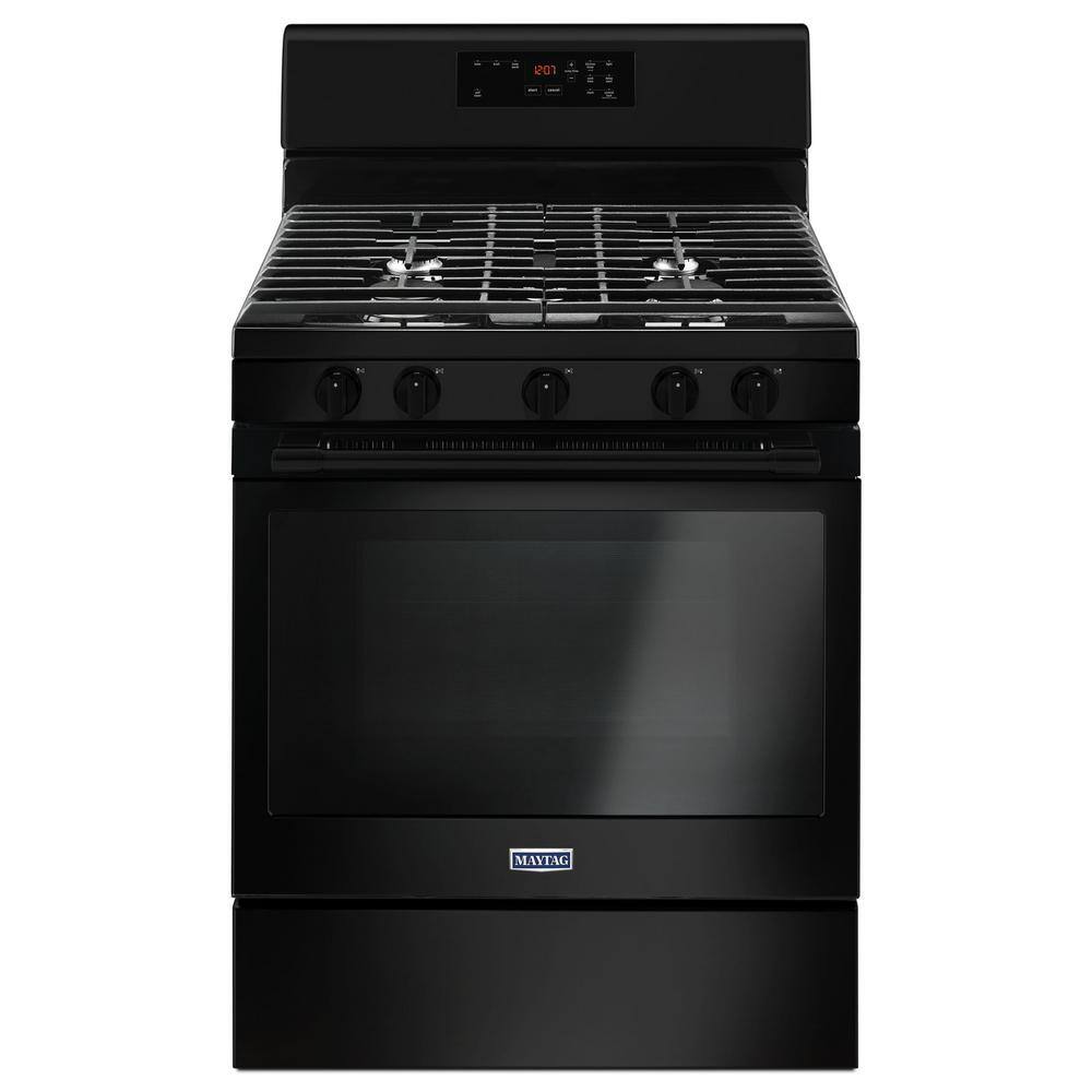 5.0 cu. ft. Gas Range with 5th Oval Burner in Black