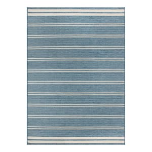 Indigo Ivory 2 ft. x 3 ft. Woven Tapestry Outdoor Area Rug
