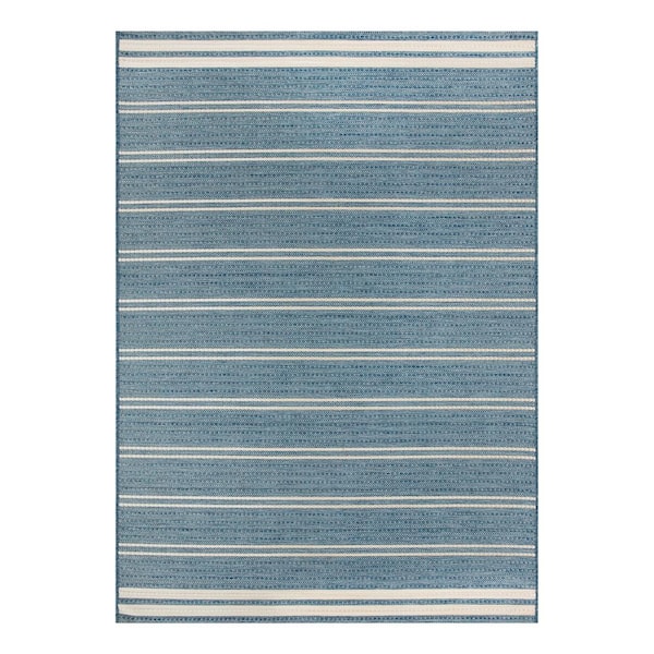 Home Decorators Collection Indigo Ivory 5 ft. x 7 ft. Woven Tapestry Outdoor Area Rug