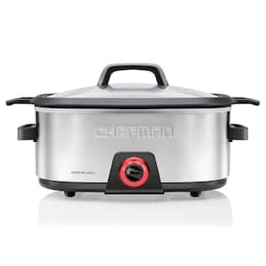 6 Qt. Stainless Steel Slow Cooker with Removable Nonstick Insert