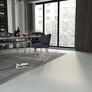 Grey Residential 4 MIL x 3.28 ft. W x 16.4 ft. L Waterproof Adhesive Vinyl Sheet Flooring (Covered 53.82 sq. ft./box)