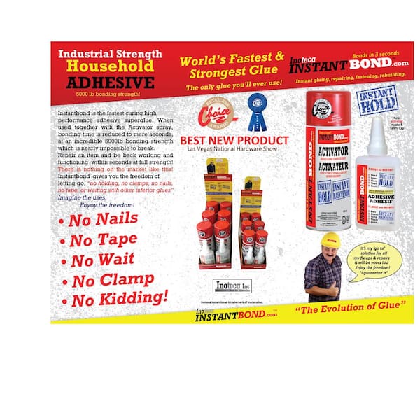 Instantbond 100/400 ml Clear World's Fastest Instant Adhesive and