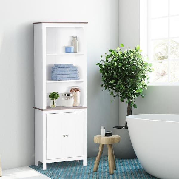 GoMaihe Bathroom Storage Cabinet with Drawers: 3-Tier Plastic Narrow Floor  Cabinet for Small Spaces - Slim Toilet Tower with Wheels Width 7.08