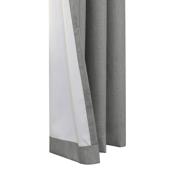 Unbranded - Newberry Greige Polyester Smooth 52 in. W x 63 in. L Grommet Indoor Blackout Curtain (Single Panel)