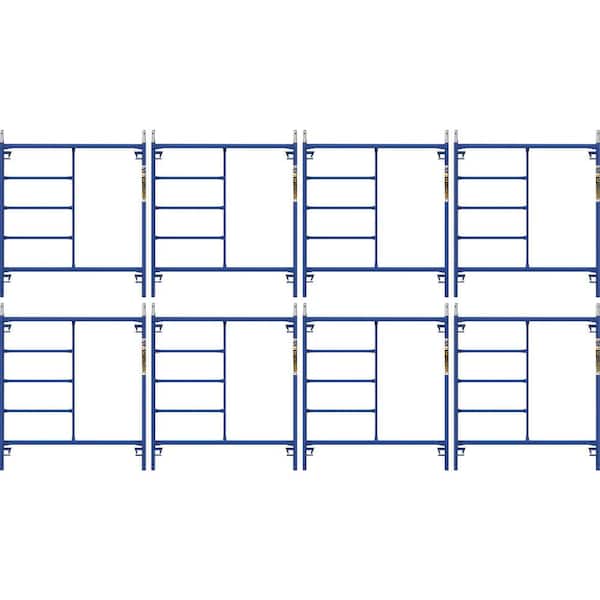 MetalTech Safertstack 5 ft. x 5 ft. Steel Mason Scaffolding Frame, 8-Pack