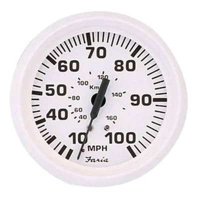 Dress Speedometer (80 MPH) Pitot - 4 in., White